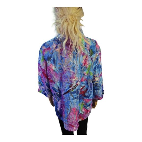 Vintage Alia oversize floral and transparent top - Picture 2 of 7